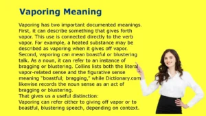 Vaporing Meaning
