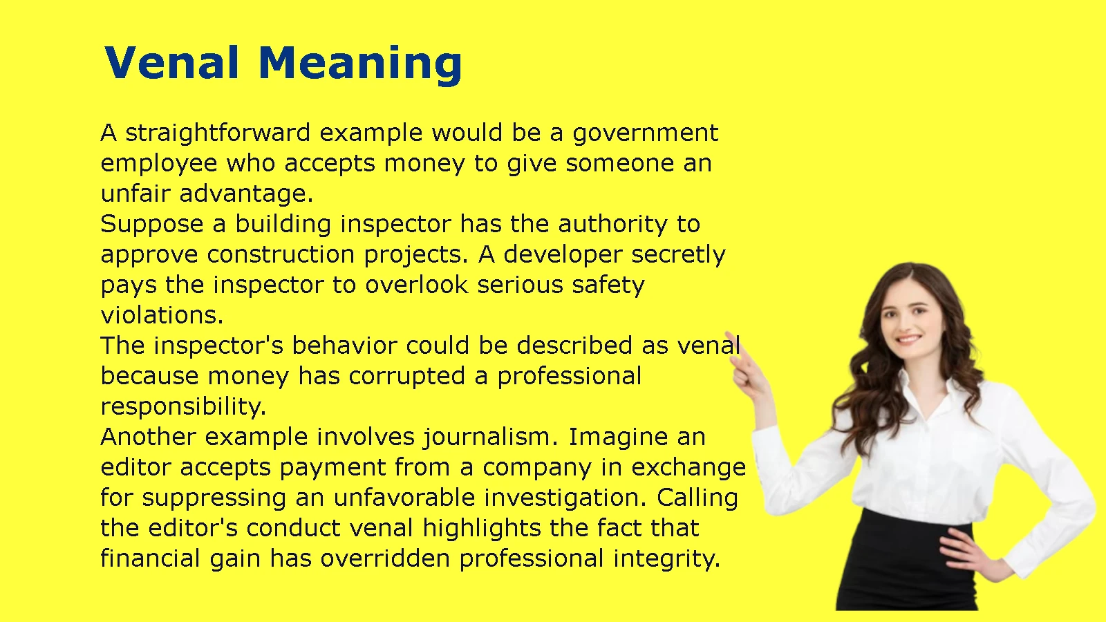 Venal Meaning