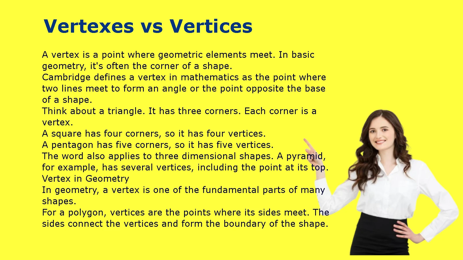 Vertexes vs Vertices