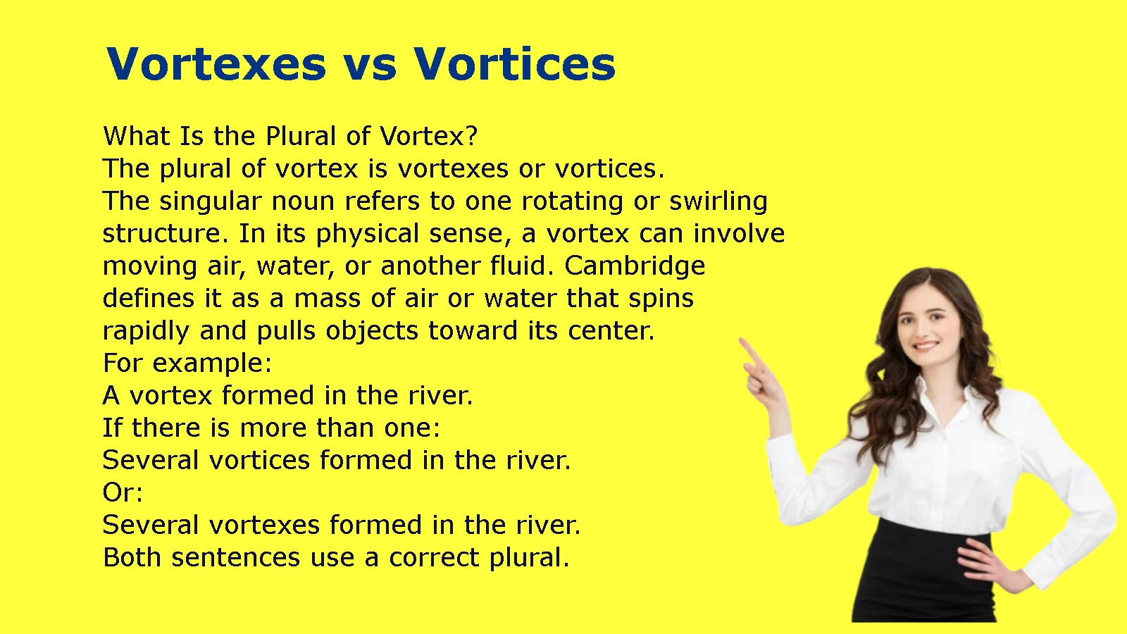 Vortexes vs Vortices