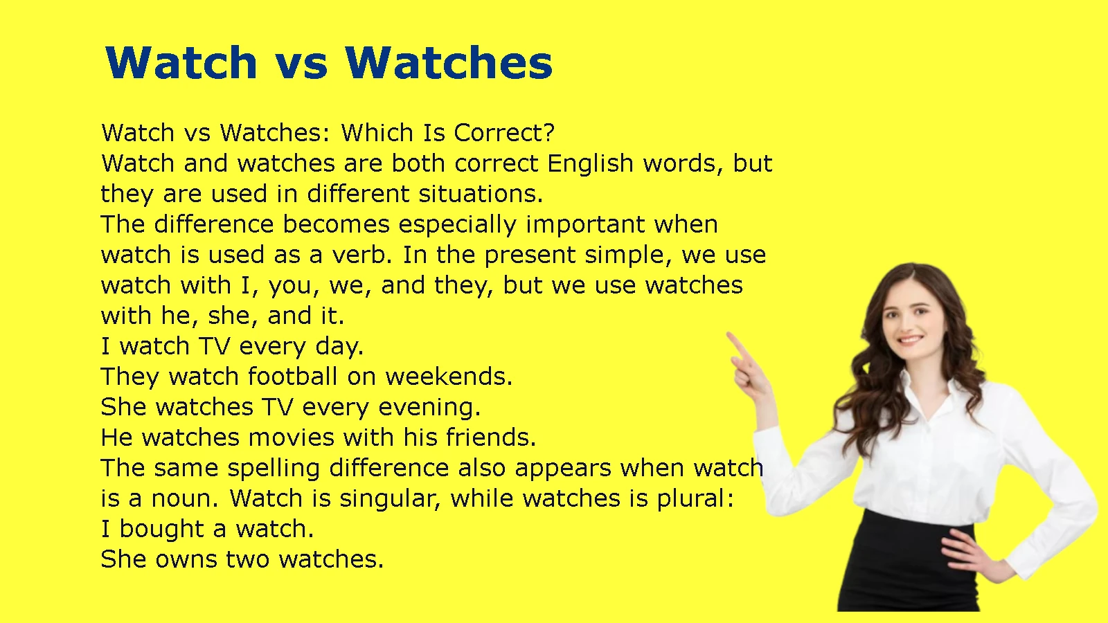 Watch vs Watches