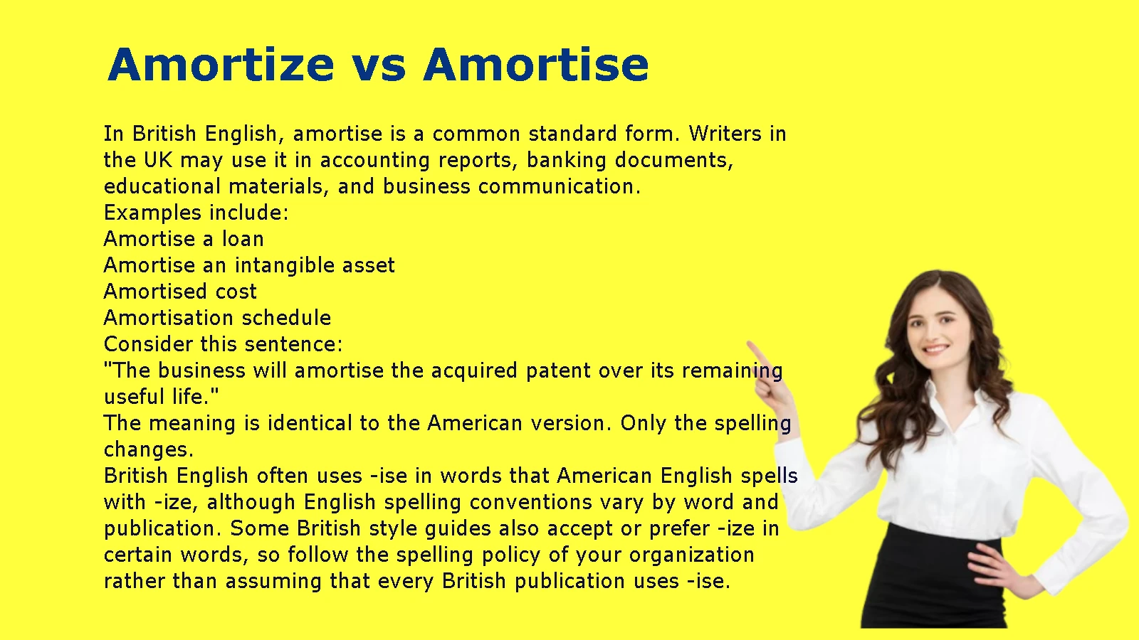 Amortize vs Amortise