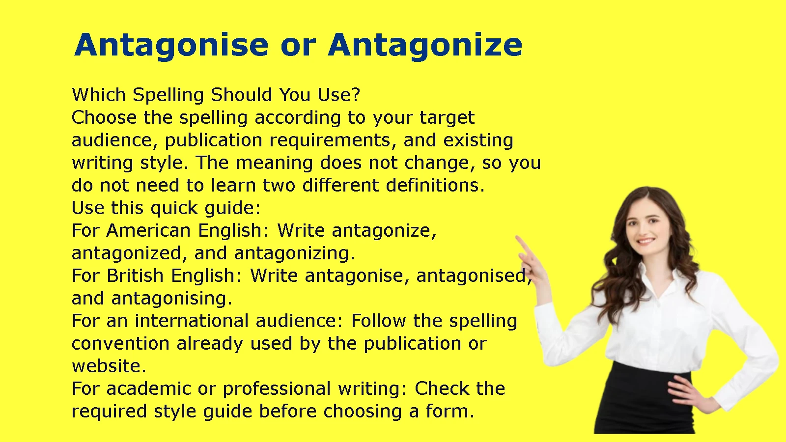 Antagonise or Antagonize
