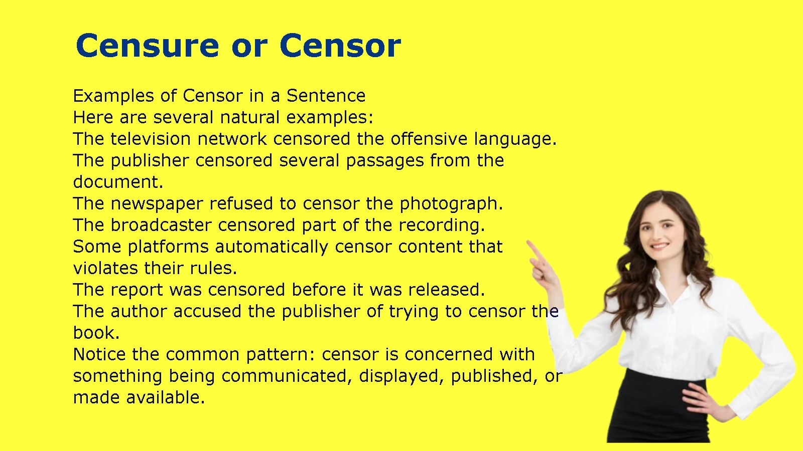 Censure or Censor