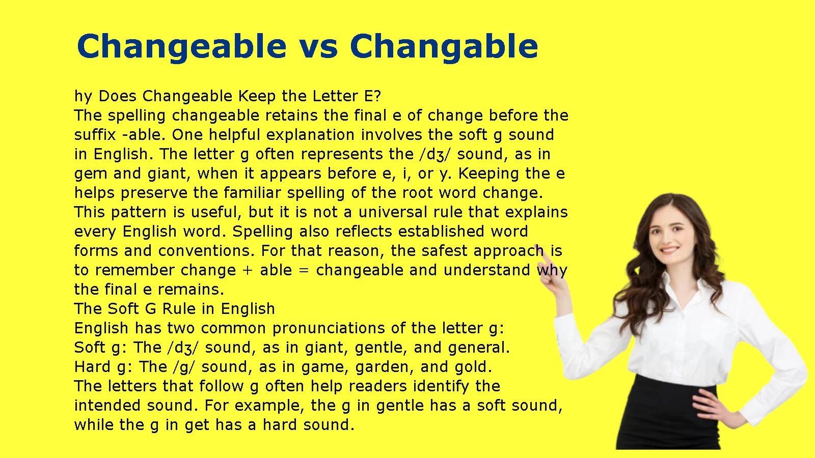 Changeable vs Changable