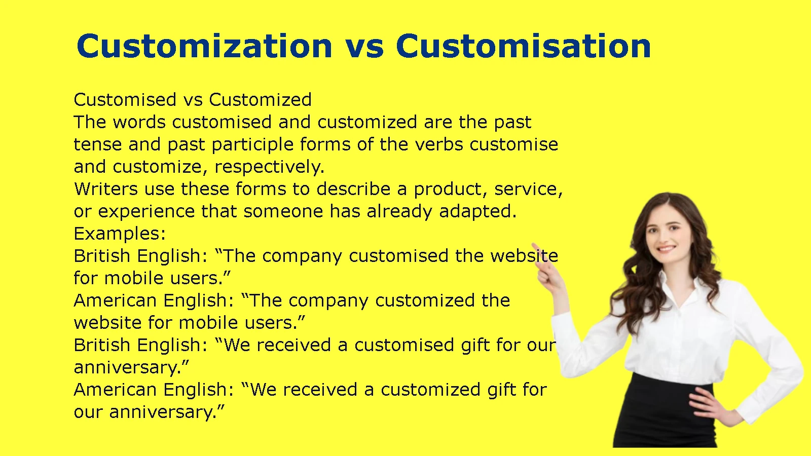 Customization vs Customisation