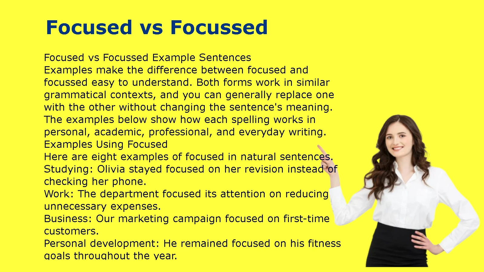 Focused vs Focussed