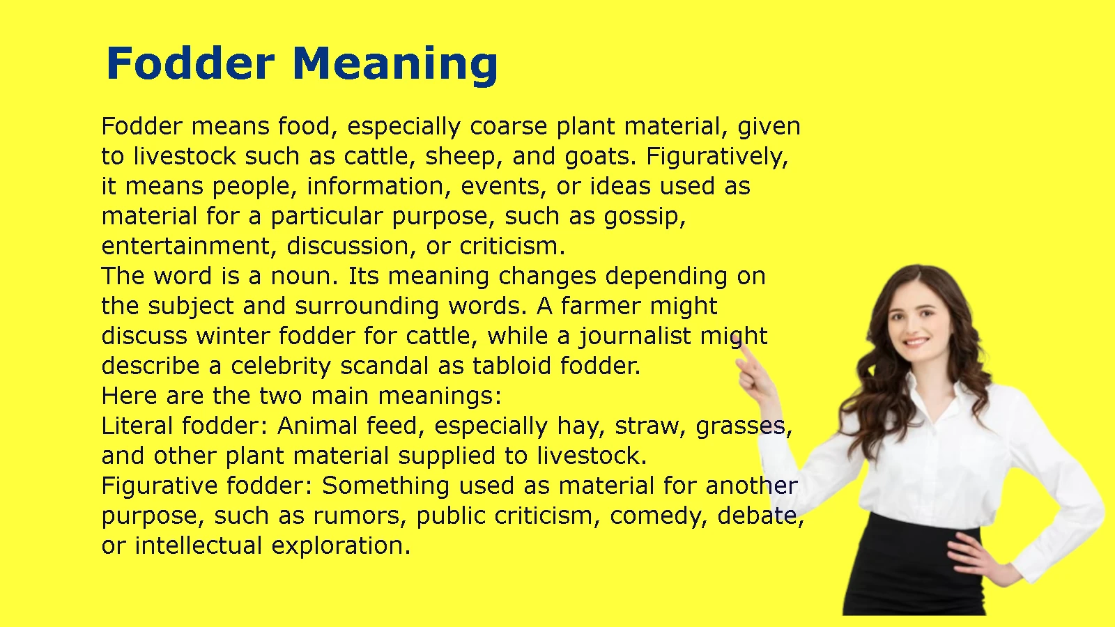 Fodder Meaning