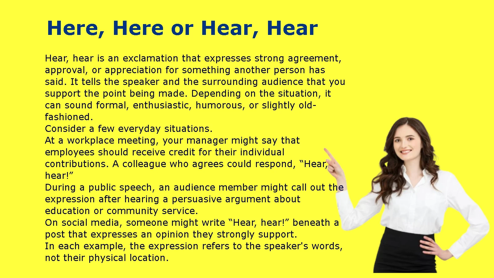 Here, Here or Hear, Hear