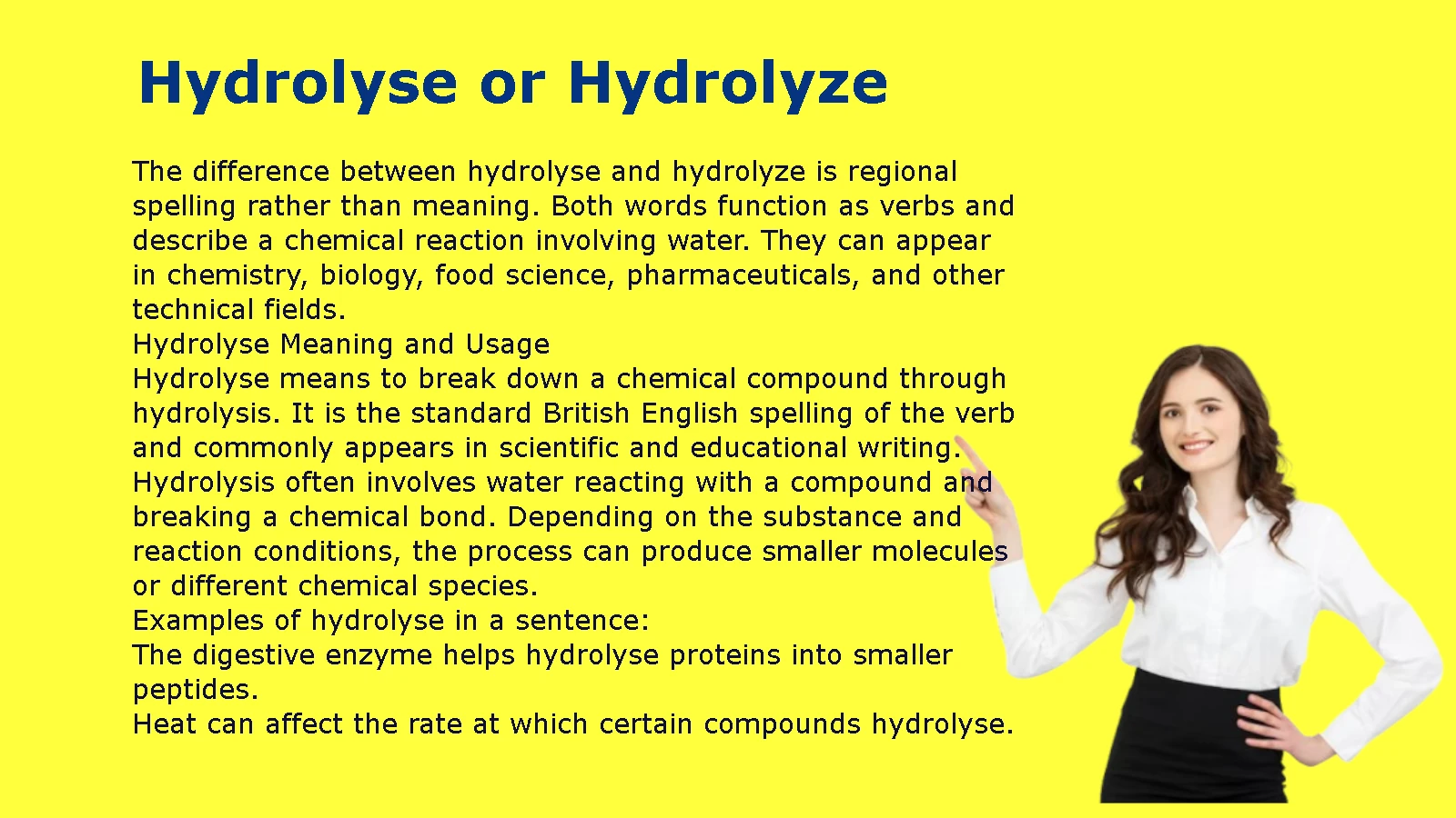 Hydrolyse or Hydrolyze