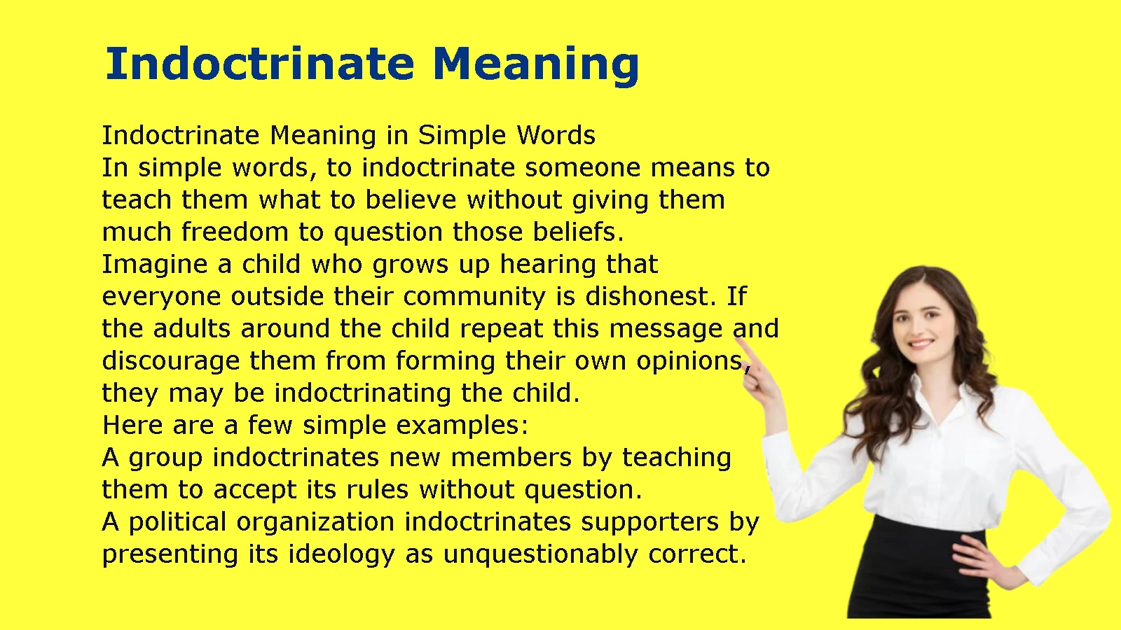 Indoctrinate Meaning