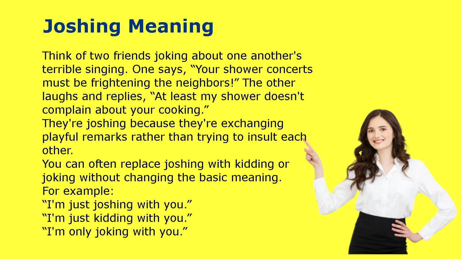 Joshing Meaning