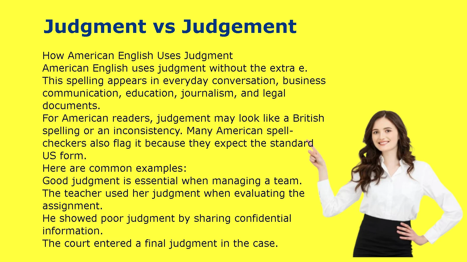 Judgment vs Judgement