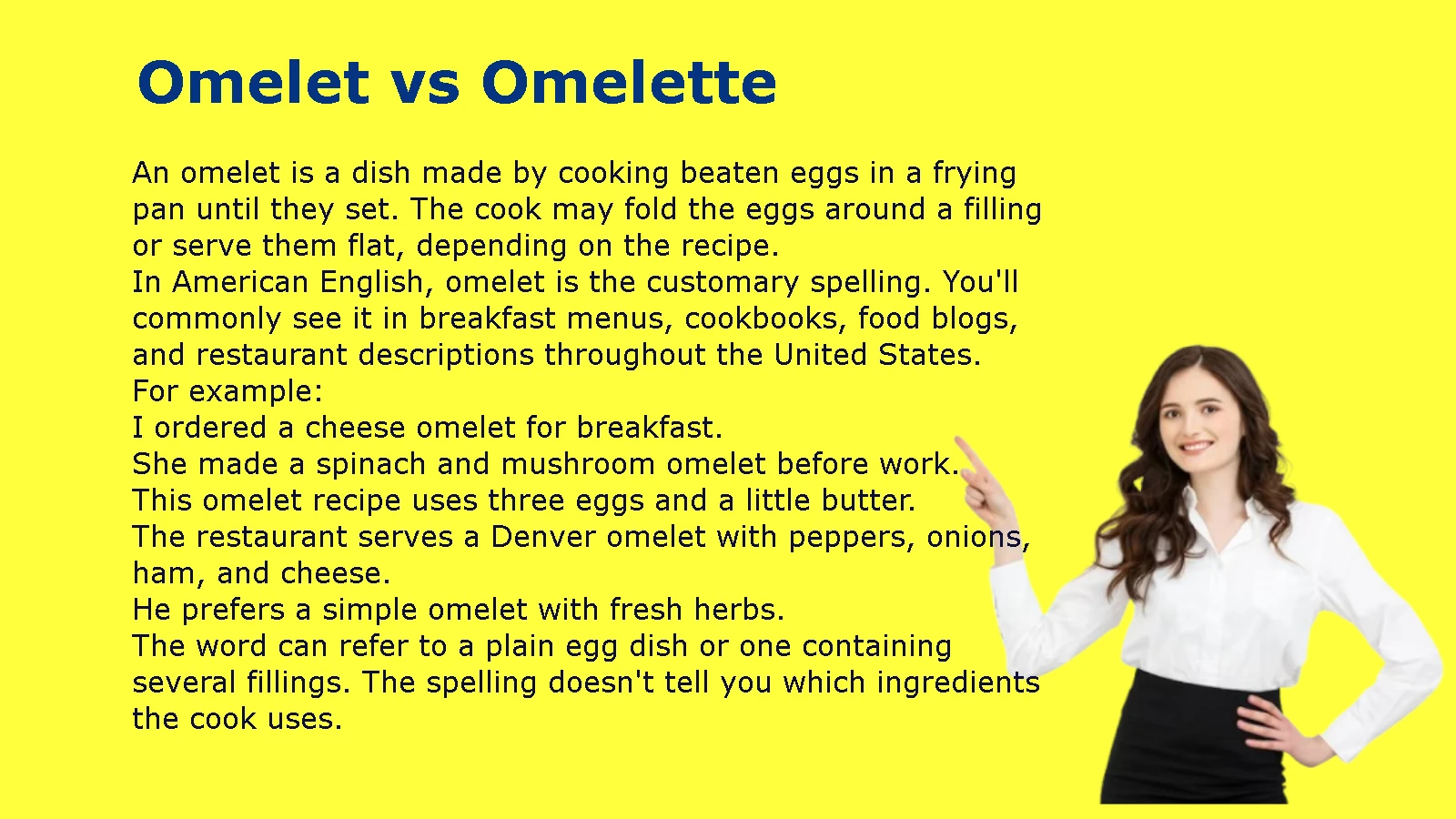 Omelet vs Omelette