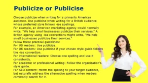 Publicize or Publicise