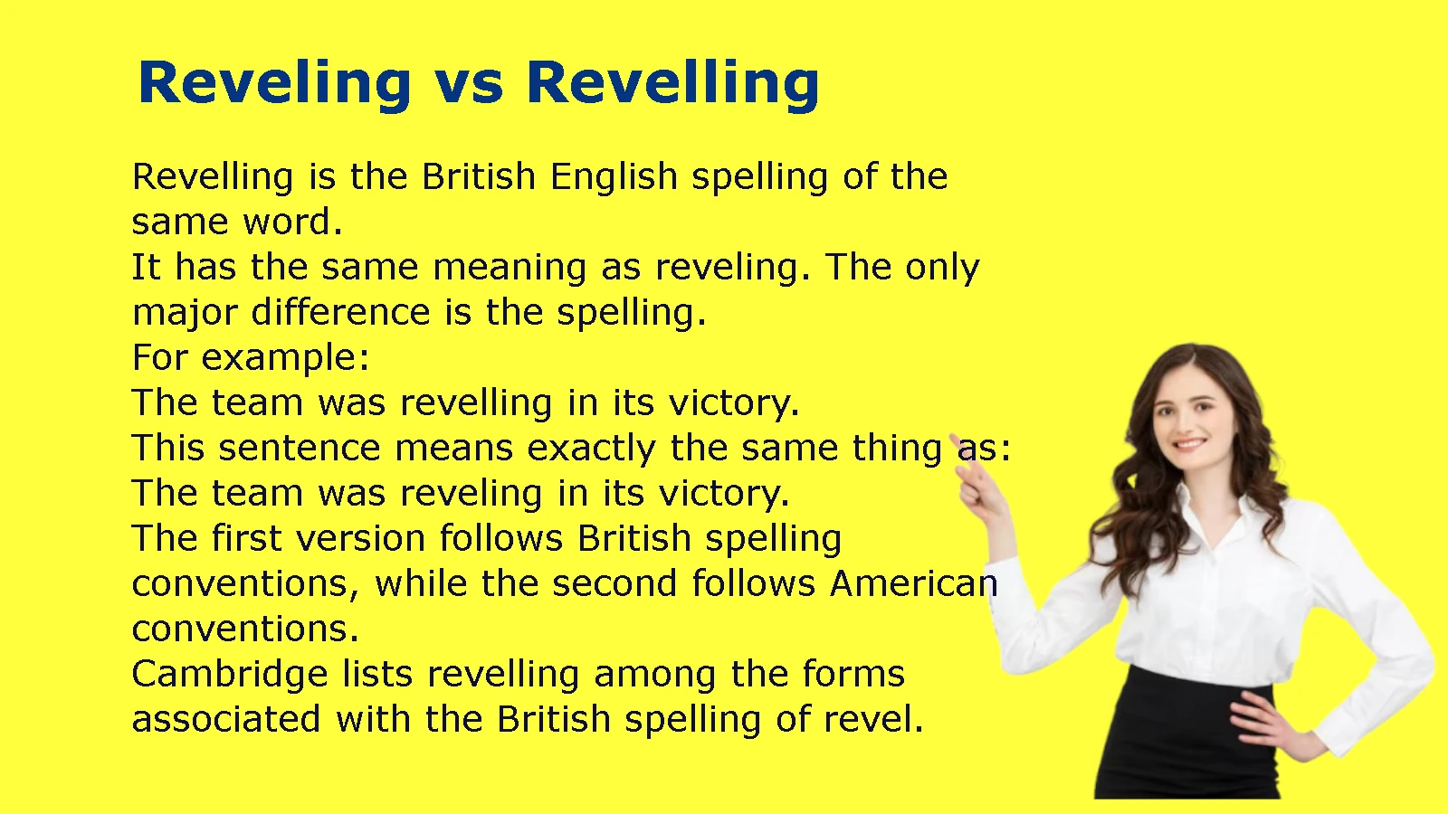 Reveling vs Revelling