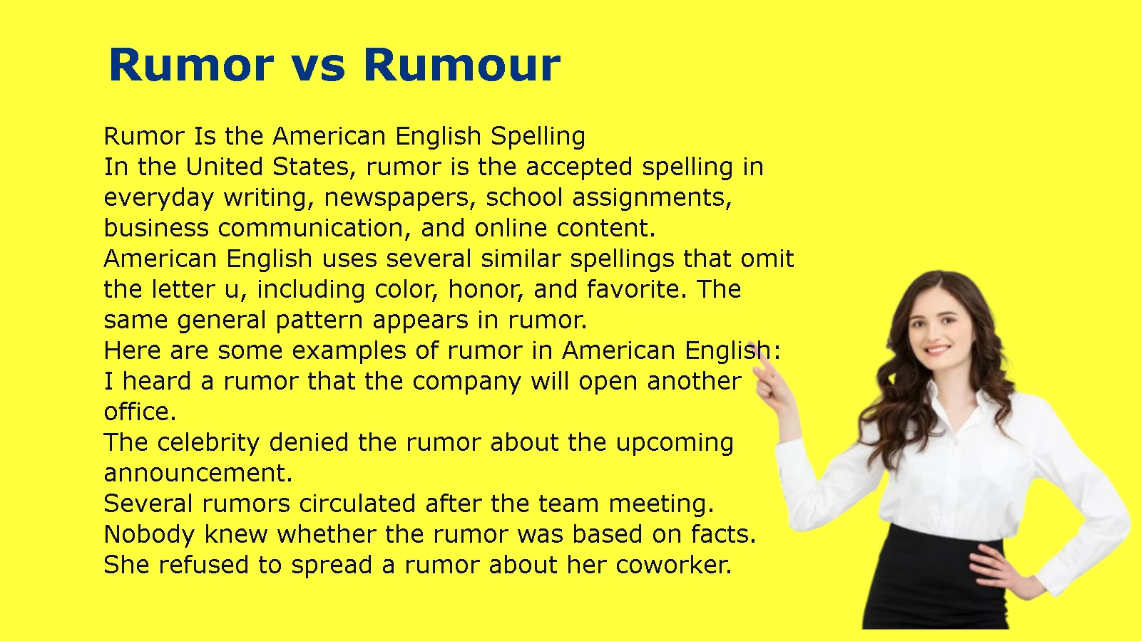 Rumor vs Rumour