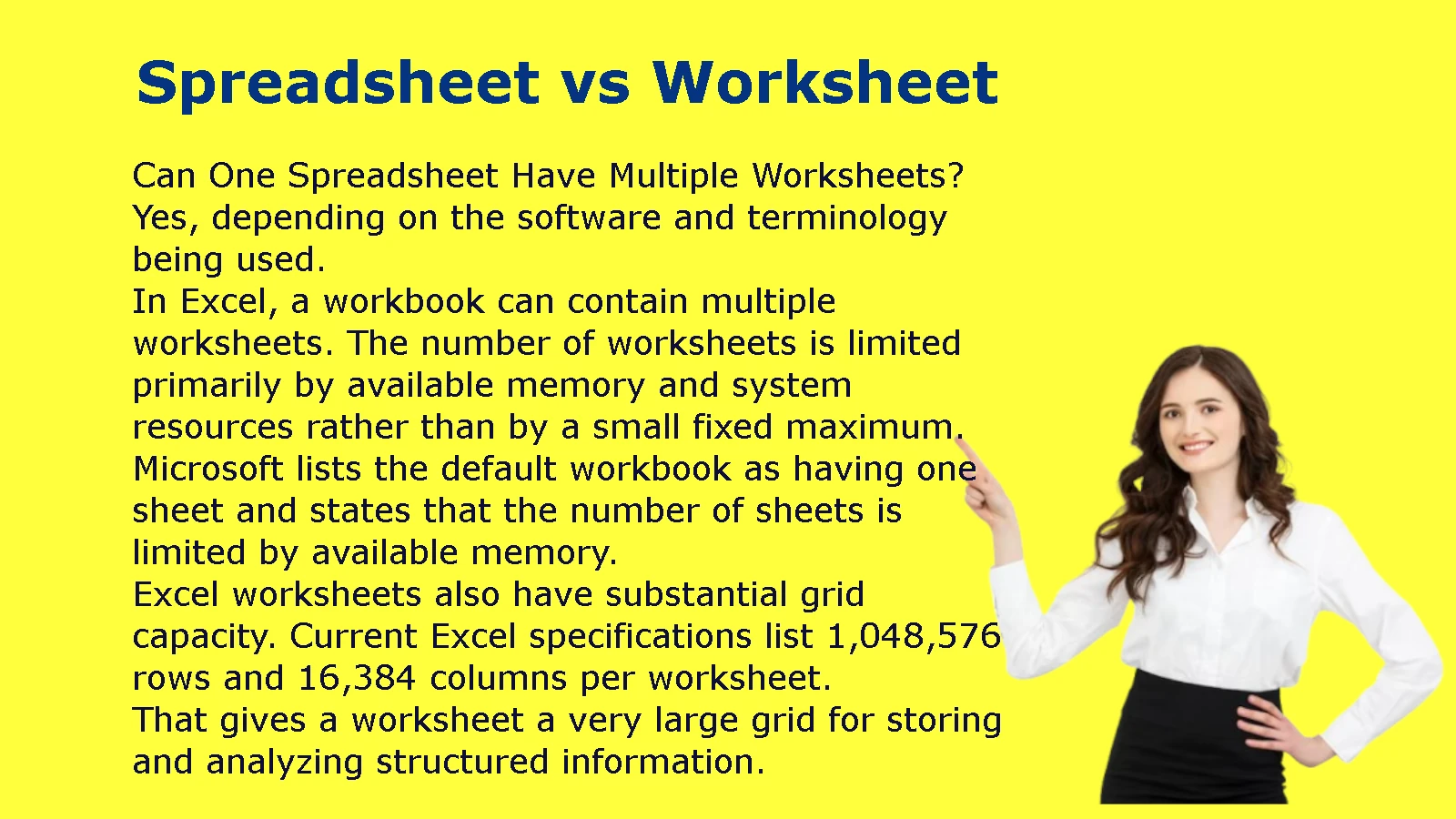 Spreadsheet vs Worksheet