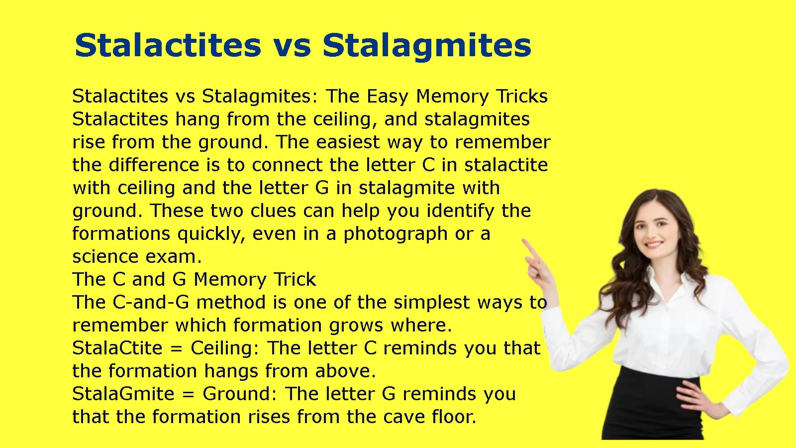 Stalactites vs Stalagmites