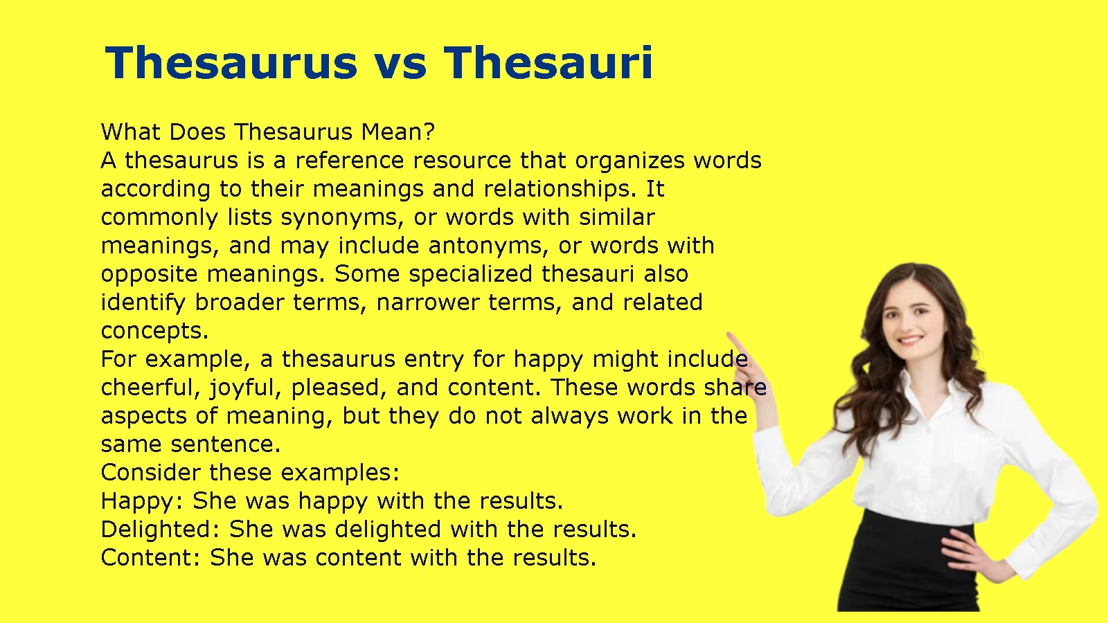 Thesaurus vs Thesauri