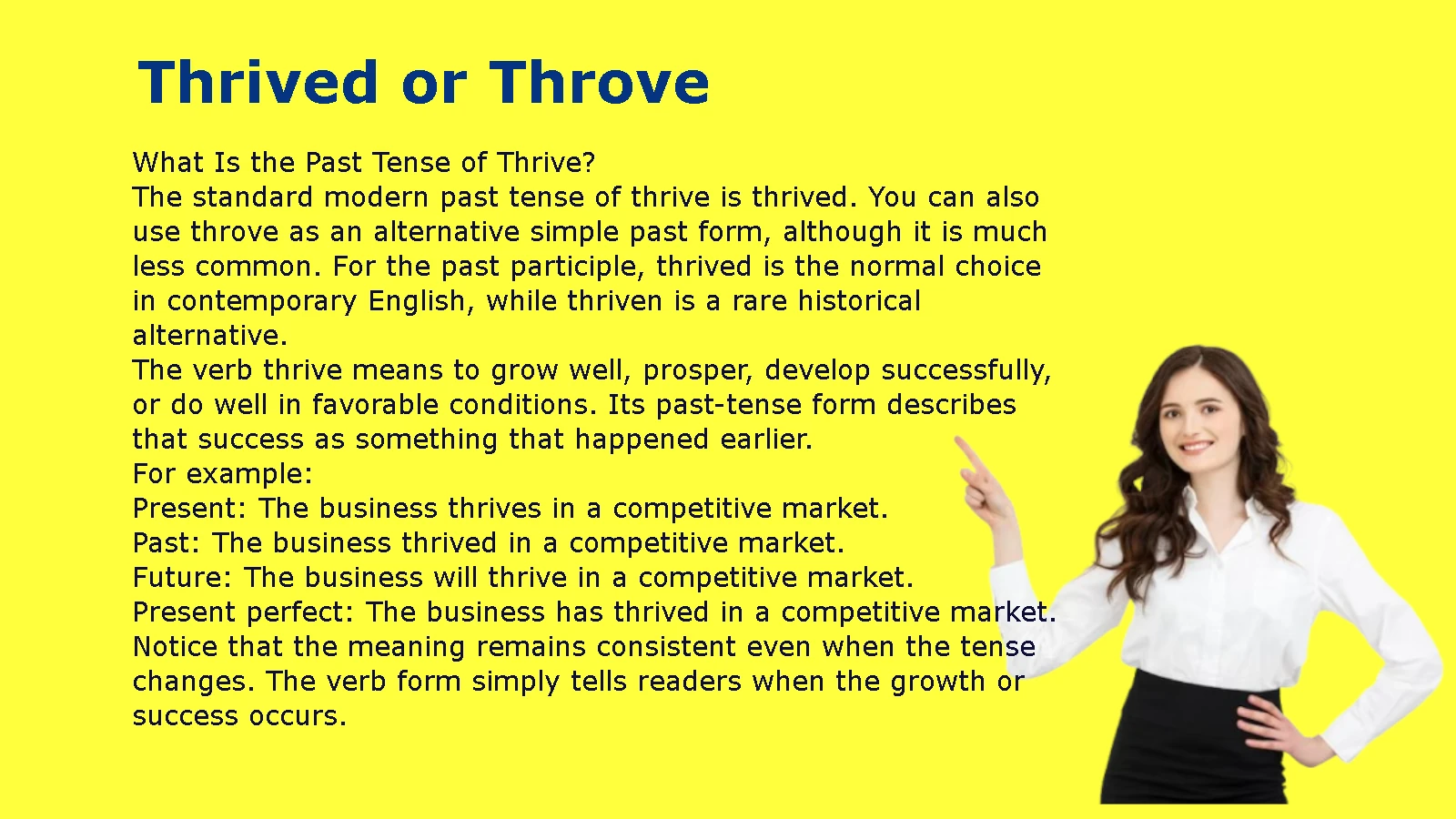 Thrived or Throve