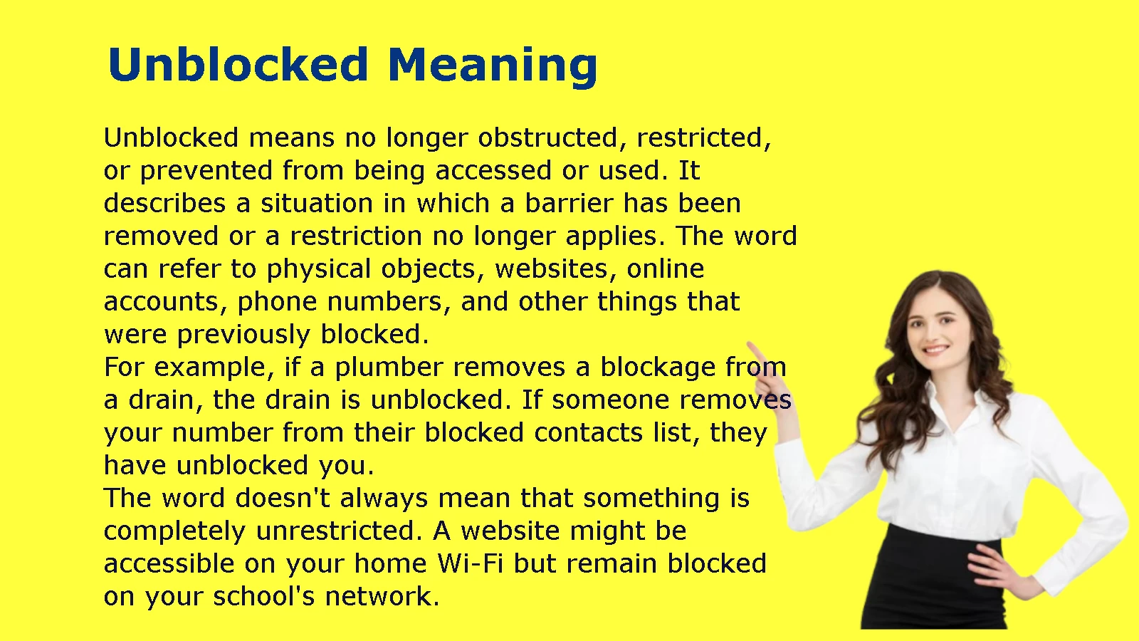 Unblocked Meaning
