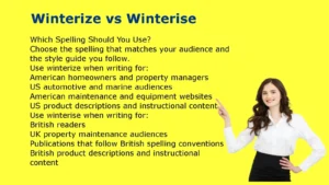 Winterize vs Winterise