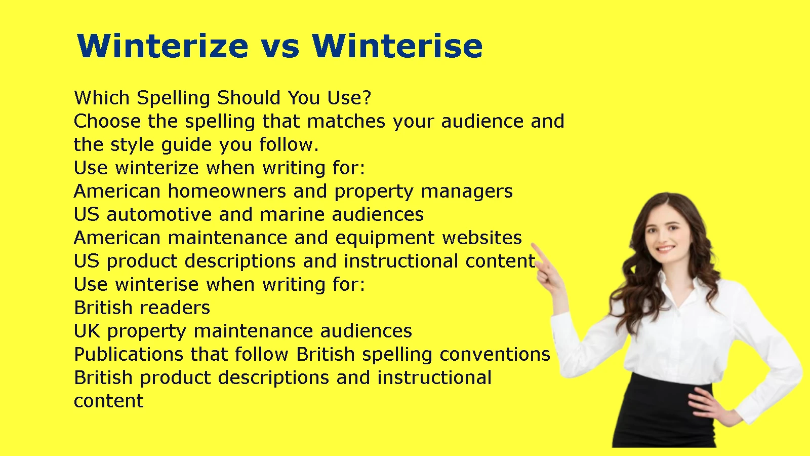 Winterize vs Winterise