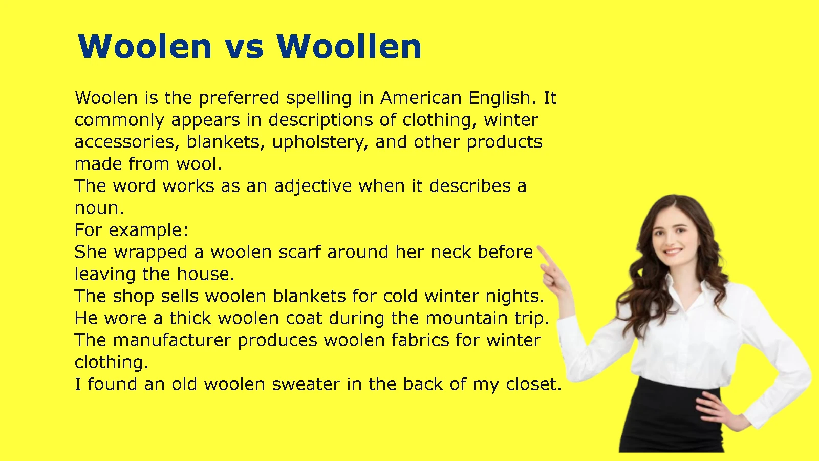 Woolen vs Woollen