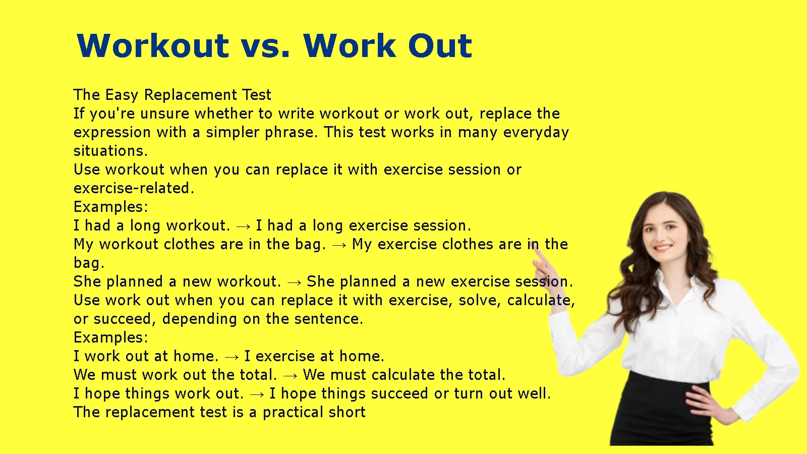 Workout vs. Work Out